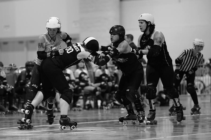 You can see me in the background there, all disguised in stripes; Photo by Phantom Photographics